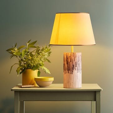 Gwyneth Natural Bone Table Lamp H37cm, Grey
