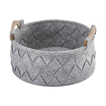 Small storage basket, 33 x 17.5cm - 7L, Aquanova, Amy, silver