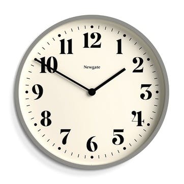 Number Two Wall Clock D45cm, Posh Grey