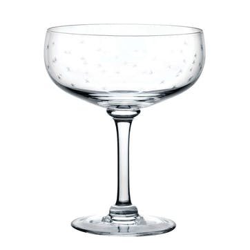 Stars Set of 4 Crystal Cocktail Glasses 210ml, Clear