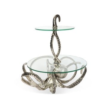 Octopus Cake Stand H36 x D37cm, Silver