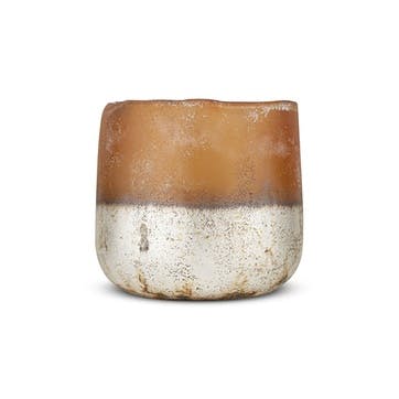 Ngolo Tealight Holder D9cm, Amber