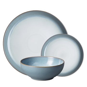 Azure Haze Coupe Dinnerware Set, 12 Piece