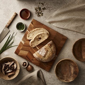 Chevron Square Chopping Board , Acacia