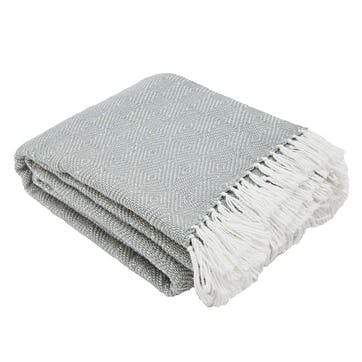 Diamond Blanket 250cm x 130cm, Dove Grey