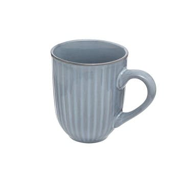 Ribbed Mug , 400ml, Blue