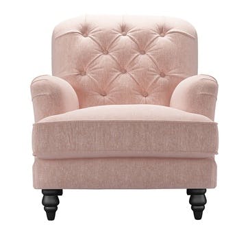Snowdrop Armchair, Pavilion Pink Brushstroke