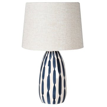 Handpainted Table Lamp H57cm, Indigo