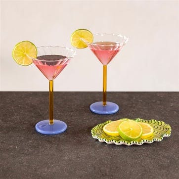 Bold set of 2 Coupes 17 x 10 cm, multi