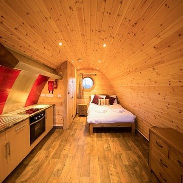 Two Night Somerset Escape for Two in The Old Oak Glamping Pod at Wall Eden Farm