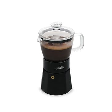 Verona Glass Espresso Maker 290ml, Black