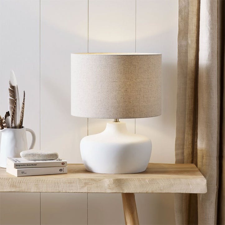 Clayton Table Lamp H40cm, White