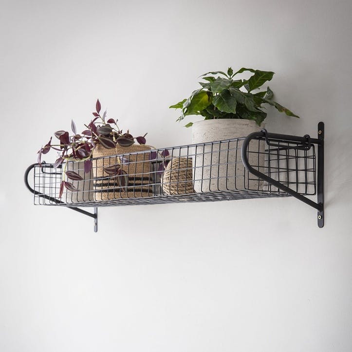 Large hanging basket, W84cm, Garden Trading Company, black