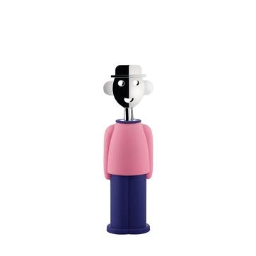 Alessandro Corkscrew H21cm, Pink and Blue