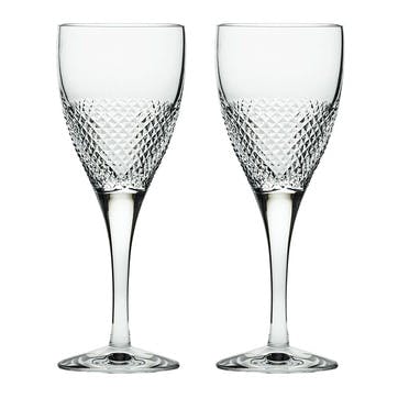 Tiara Set of 2 Wine Glasses 280ml, Clear
