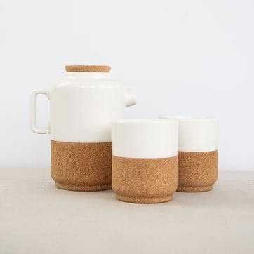 Eco Tea Set for Two , Cream