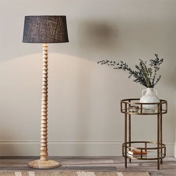 Avisa Mango Wood Floor Lamp H133cm, Natural