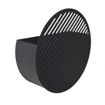Diagonal, Large Wall Basket, Black