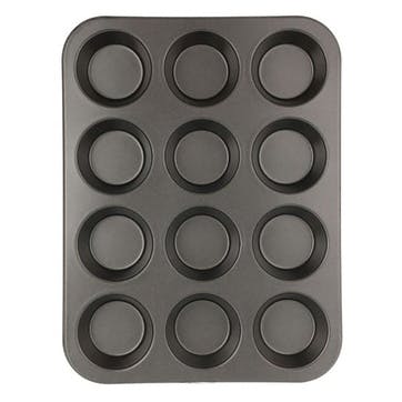 12 Cup Muffin Pan, , Grey