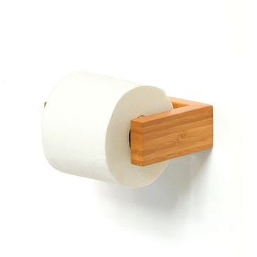 Loo roll holder, H5 x W16 x D11cm, Wireworks, Slimline, bamboo