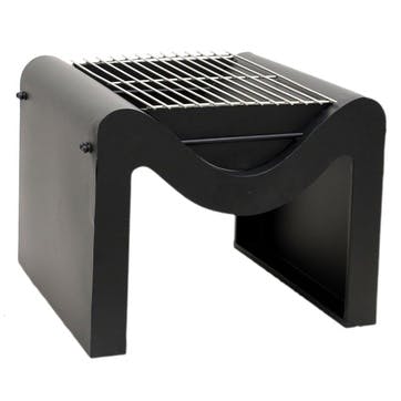 Hexham  Firepit with Grill H40.5 x W58cm, Black