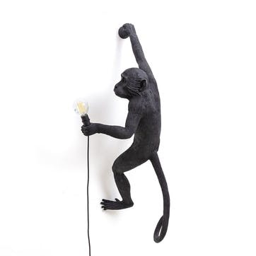 Monkey Lamp, Hanging Right Black