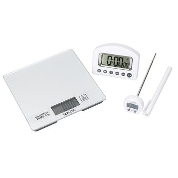 Weighing and Measuring Scale Set, Silver