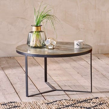 Maba Coffee Table D72cm, Antique Brass