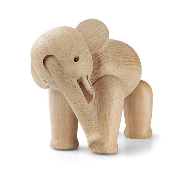 Elephant Wooden Figurine, Oak