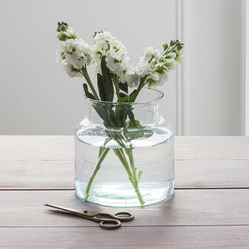 Broadwell Small Recycled Glass Vase, H19cm