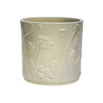 Kew Botanical Retreat Stoneware Meadow Planter D24cm, Cream