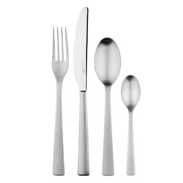 16 piece cutlery set, Charingworth Cutlery, Mimosa, satin