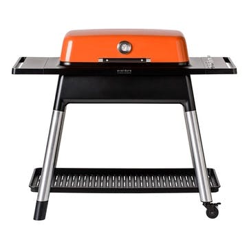 Gas barbeque with stand, H107 x D74 x W131cm, Everdure, Furnace, orange