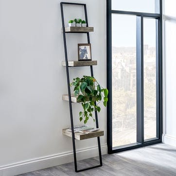 Jersey 4 Shelf Unit , Grey & Black