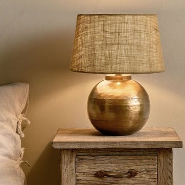 Rasan Table Lamp H25.5cm, Antique Brass