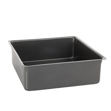 Loose Base Square Cake Pan, 23cm, Grey