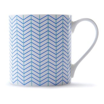 Mug, H9 x D8.5cm, Jo Deakin LTD, Ebb, blue/turquoise