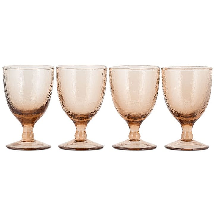 Yala Set of 4 Wine Glasses 190ml, Dusty Terracotta