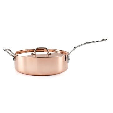 Induction Sautepan with Lid, 26cm, Copper