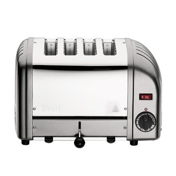 4 slot toaster, Dualit, Classic Vario, metallic silver