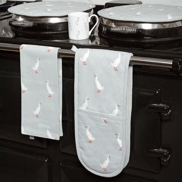 'Runner Duck' Tea Towel