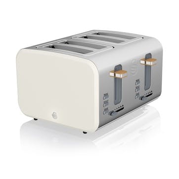 Nordic 4-Slice Toaster, Cotton White
