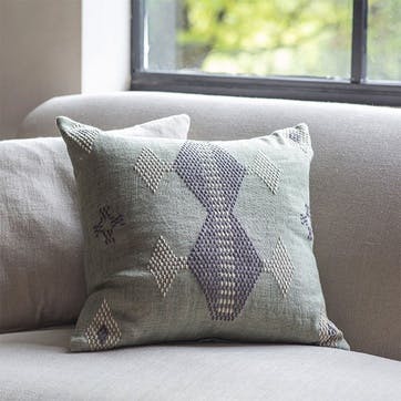Ekta Linen Cushion Cover 50 x 50 Cm, Sage Green