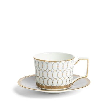 Renaissance Grey Teacup & Saucer