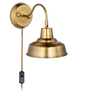 Nar Wall Lamp H25.5cm, Antique Brass