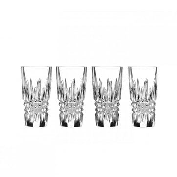 Set of 4 shot glasses, 10.5cm, Waterford Crystal, Lismore Diamond