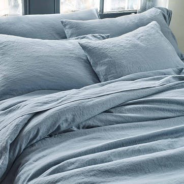 Linen Pillowcases, Standard, Dusk Blue