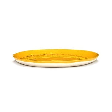 Ottolenghi Set of 2 large plates, D27, Yellow And Black