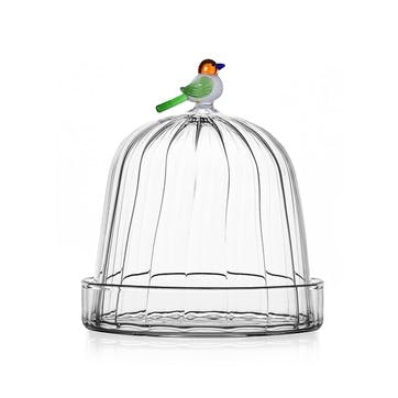 Animal Farm Bird Optic Dome with Dish H17 x W15cm,