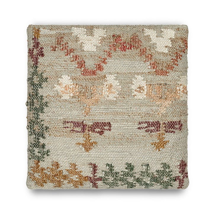 Dantri Cotton & Jute Cushion Cover 50 x 50cm, Soft Grey